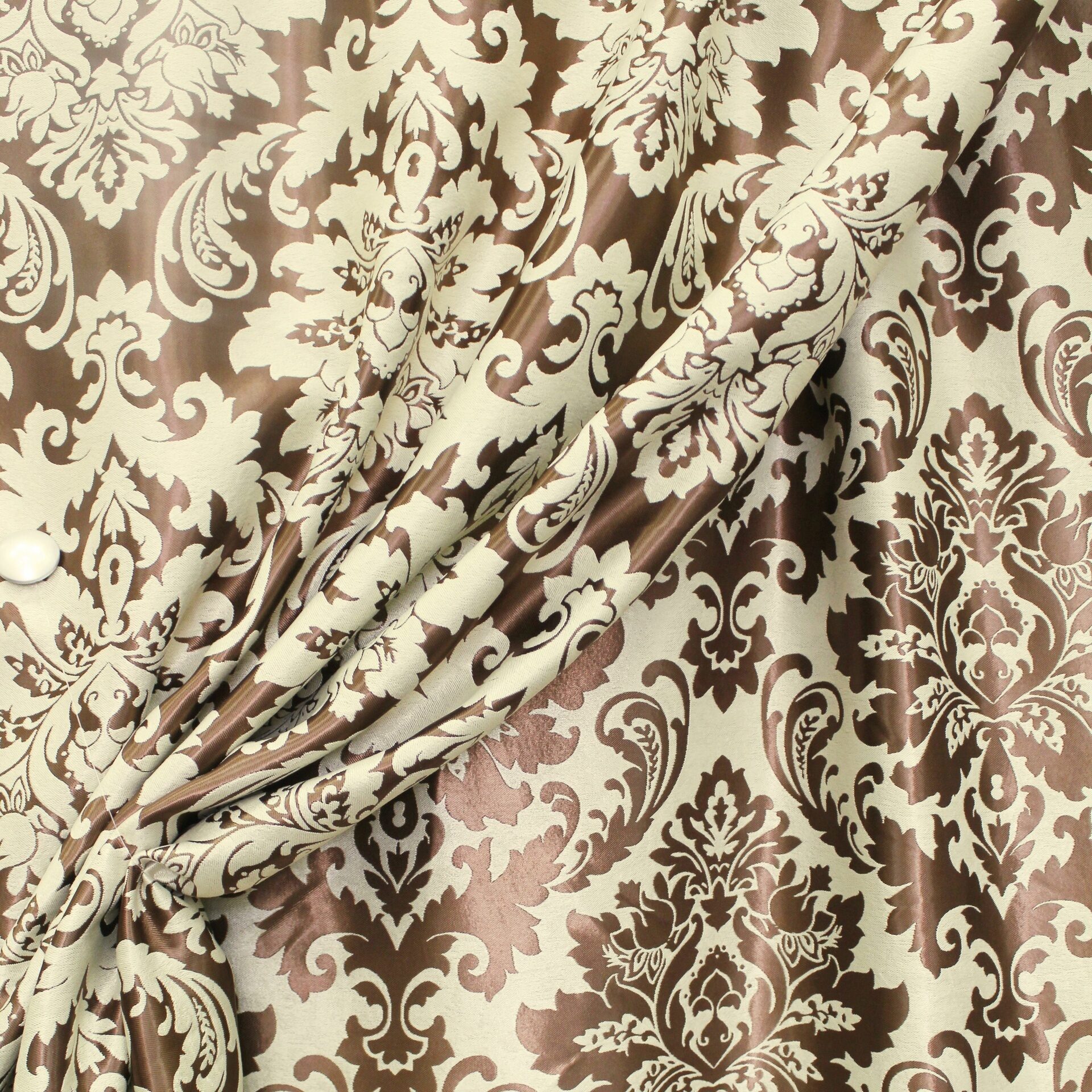 Занавесочная ткань. TEXREPUBLIC жаккард Версаль. Жаккард Classic 280 Reisoglu коричневый 280 см. Ткань для штор.