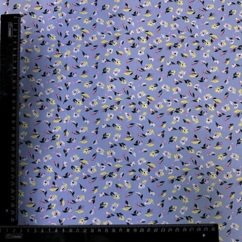 Армани принт Цветы мелкие LZ P005-50D-PD-lux-03/148 90gr B принт Голубой 145 см