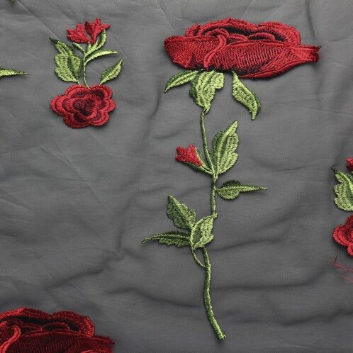 Вышивка сетка Валентино Lux Цветы HF 6003-01/150 70gr P вышивка сетка Lux Черный 150 см